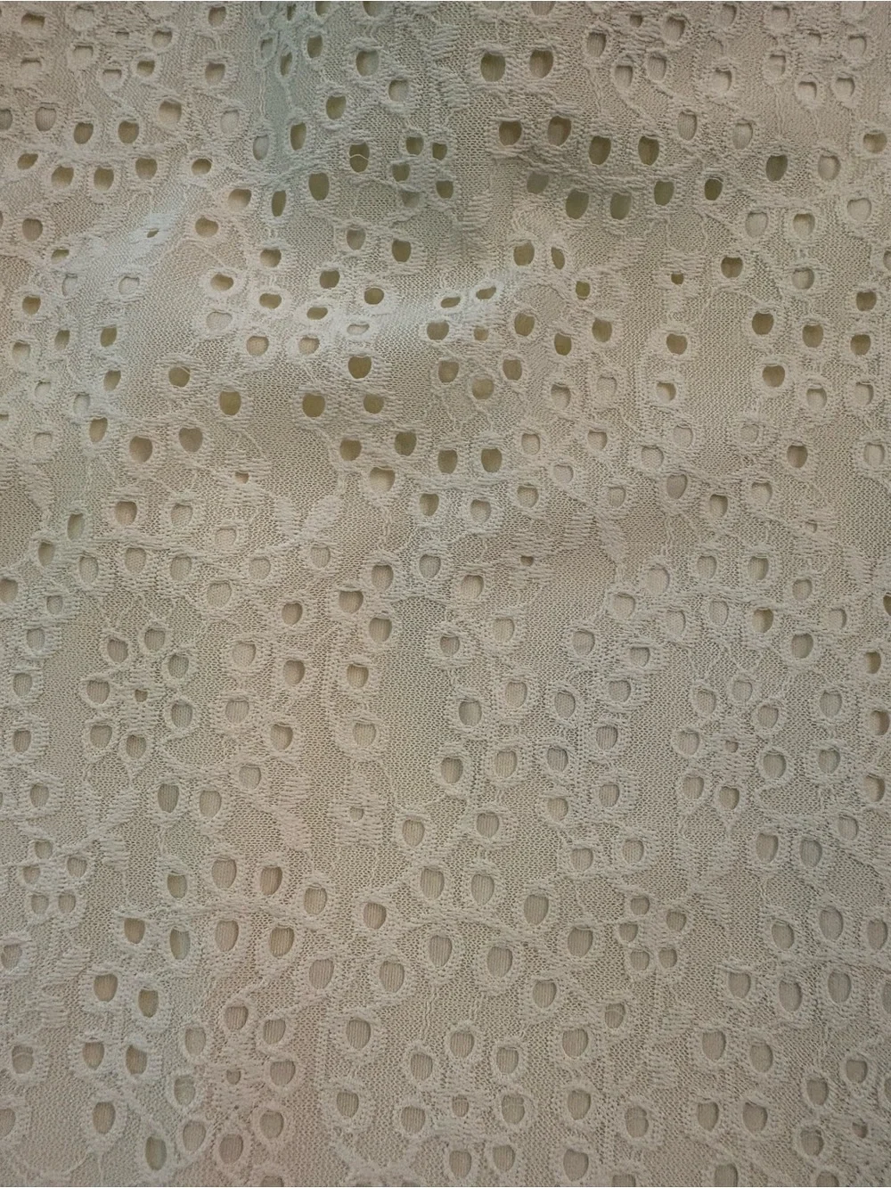 a new day Cream Eyelet Pencil Skirt with Front Slit